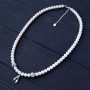 Розкішне кольє з натуральних перлів та кристалу Swarovski