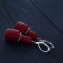 Сережки з натурального коралу зі срібними застібками "Кохана"