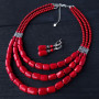 Срібло і натуральні корали комплект  "Дар Різдва"