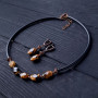 Сережки з тигрячого ока "Рік Тигра -15"
