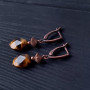 Сережки з тигрячого ока "Рік Тигра -15"