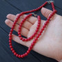 Сет з натурального коралу: два намиста, браслет та сережки
