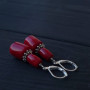 Сережки з натурального коралу зі срібними застібками "Кохана"