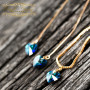 Комплект прикрас кристали Swarovski серце у позолоті