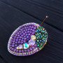 Брошка - кулон " Сливка " розшита кристалами циркону та Swarovski