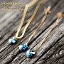 Комплект прикрас кристали Swarovski серце у позолоті