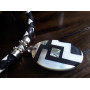 Кольє-чокер чорно-білий