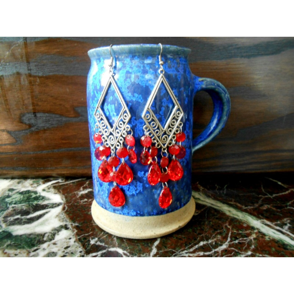 Сережки "Червоні"