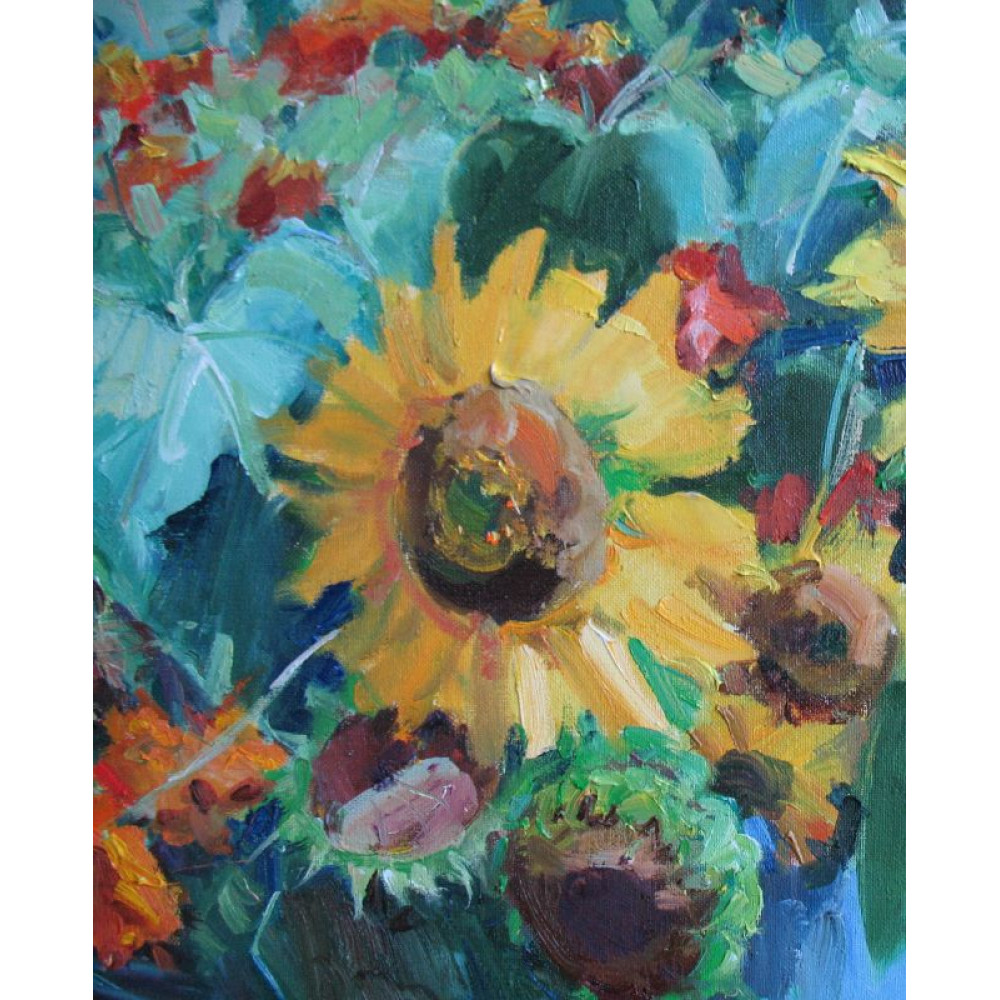 Соняхи та чорнобривці