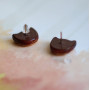 Сережки сірі котики цвяшки