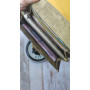 Гаманець довгий жіночий шкіряний оливково-жовтий зі шкіри краст 