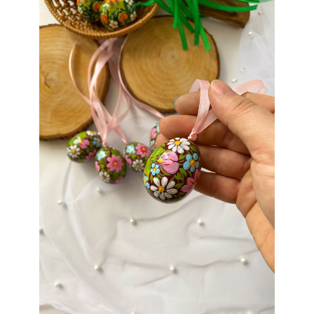 Великодні писанки з дерева, Мальованка Петриківський розпис , Великодній декор. 