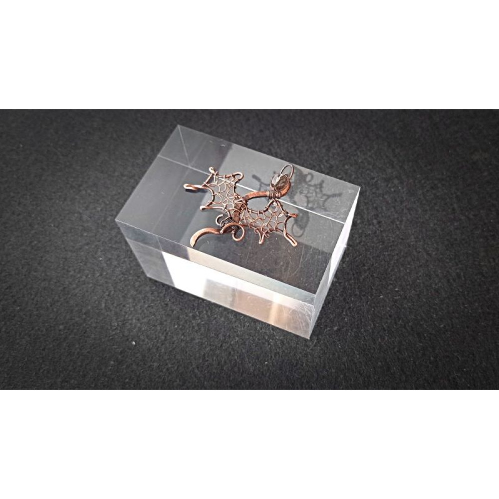 Стильний подарунок.Мідний кулон ′Дракон з раухтопазом′