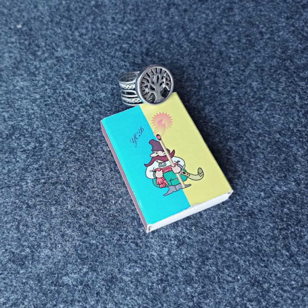 Мідне кільце з Деревом Життя.Стильна прикраса.Оригінальний подарунок. 