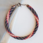 Прикраса із бісеру кольє-джгут "Гранатовий танець"