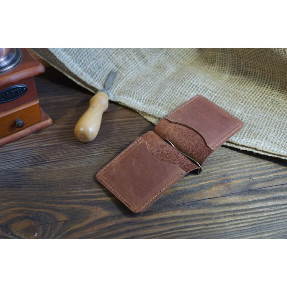 Затискач шкіряний Brown