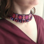 Силянка «Мальви» матово-чорна з рожевим