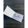 Жіночий малий шкіряний гаманець «Мереживо» лавандовий ручної роботи з авторським тисненням 