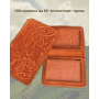 Жіноча обкладинка на документи, id, техпаспорт, права «Мереживо» помаранчева ручної роботи 