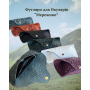 Жіночий шкіряний футляр для окулярів «Мереживо» фіолетовий ручної роботи 