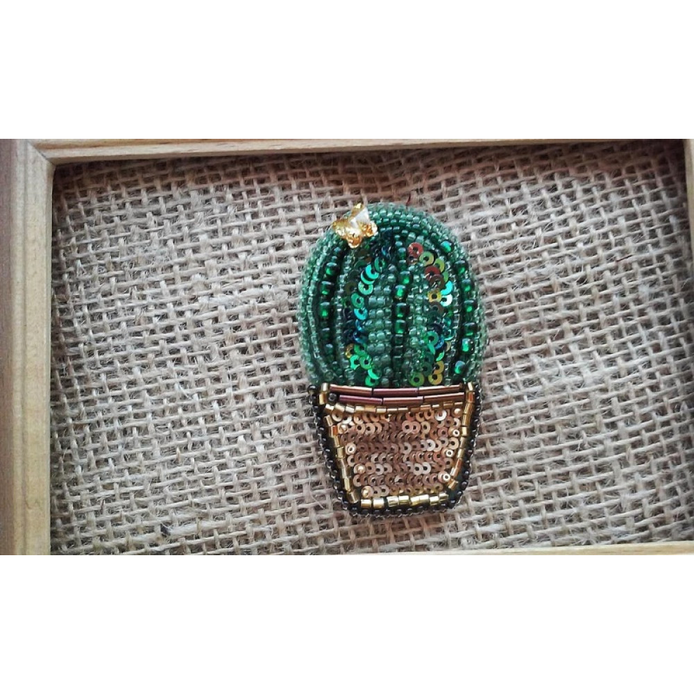 Брошка "Bright cactus"