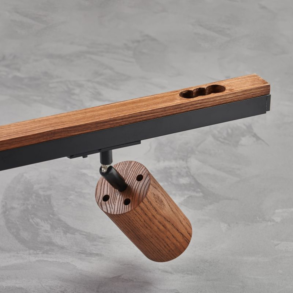 Світильник трековий Topaz black Walnut 1 метр 3 споти