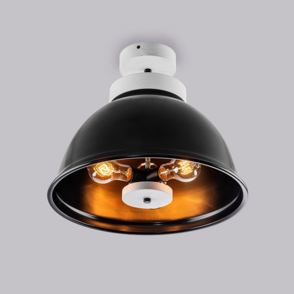 Стельова люстра schoolhouse style D390 black