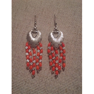Сережки з коралу №4