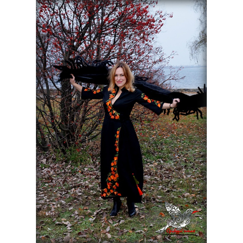Сукня на запах "Фізаліс"