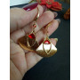 Сережки "Red and gold"