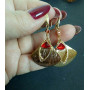 Сережки "Red and gold"