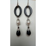Сережки "Black and white"
