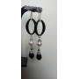 Сережки "Black and white"
