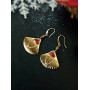 Сережки "Red and gold"