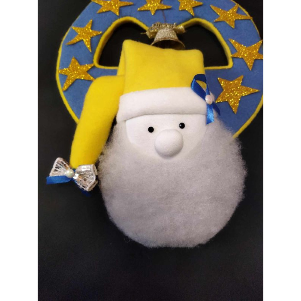 Різдвяний настінний декор, Настінний Різдвяний декор, Санта Клаус, Santa Claus, Гном, Серце з дзвіночком, Милий гном, Милий Санта, Ручна робота, Handmade