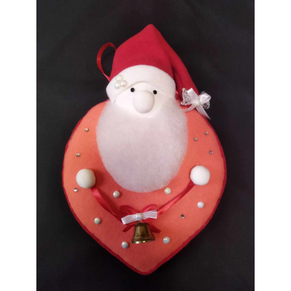 Різдвяний настінний декор, Настінний Різдвяний декор, Санта Клаус, Santa Claus, Гном, Серце з дзвіночком, Милий гном, Милий Санта, Ручна робота, Handmade
