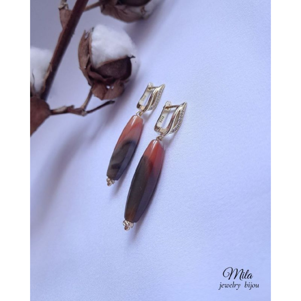 Сережки "Магічний агат"