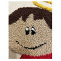 Декоративна вишита подушка з килимовою вишивкою