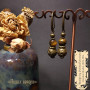 Сережки з тигровим оком "Подих Вечора" 