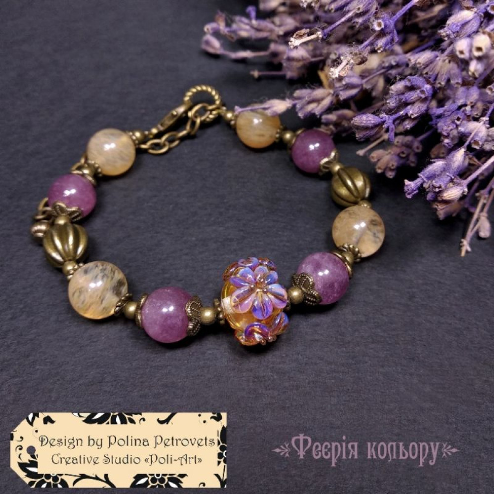 Сережки з лемпворком "Феєрія Кольору"
