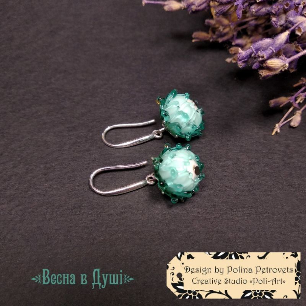 Сережки з лемпворком "Весна в Душі"