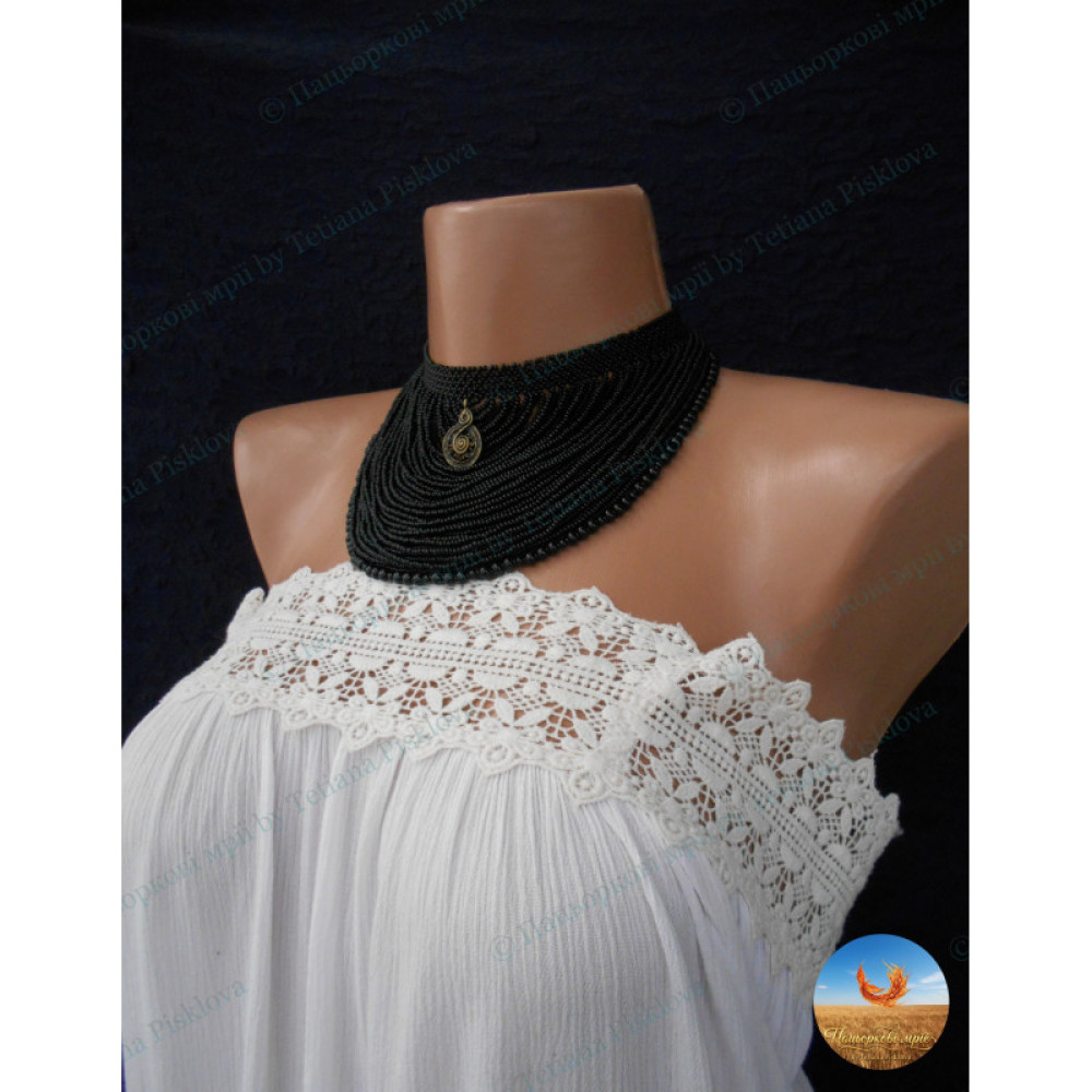 Намисто-пацьорки чорне