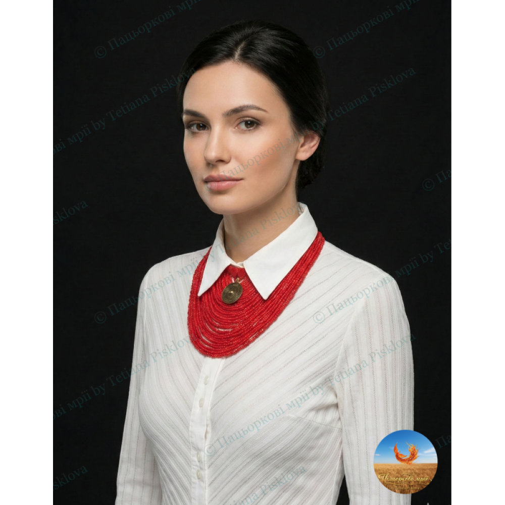 Намисто-пацьорки "Червона рута"
