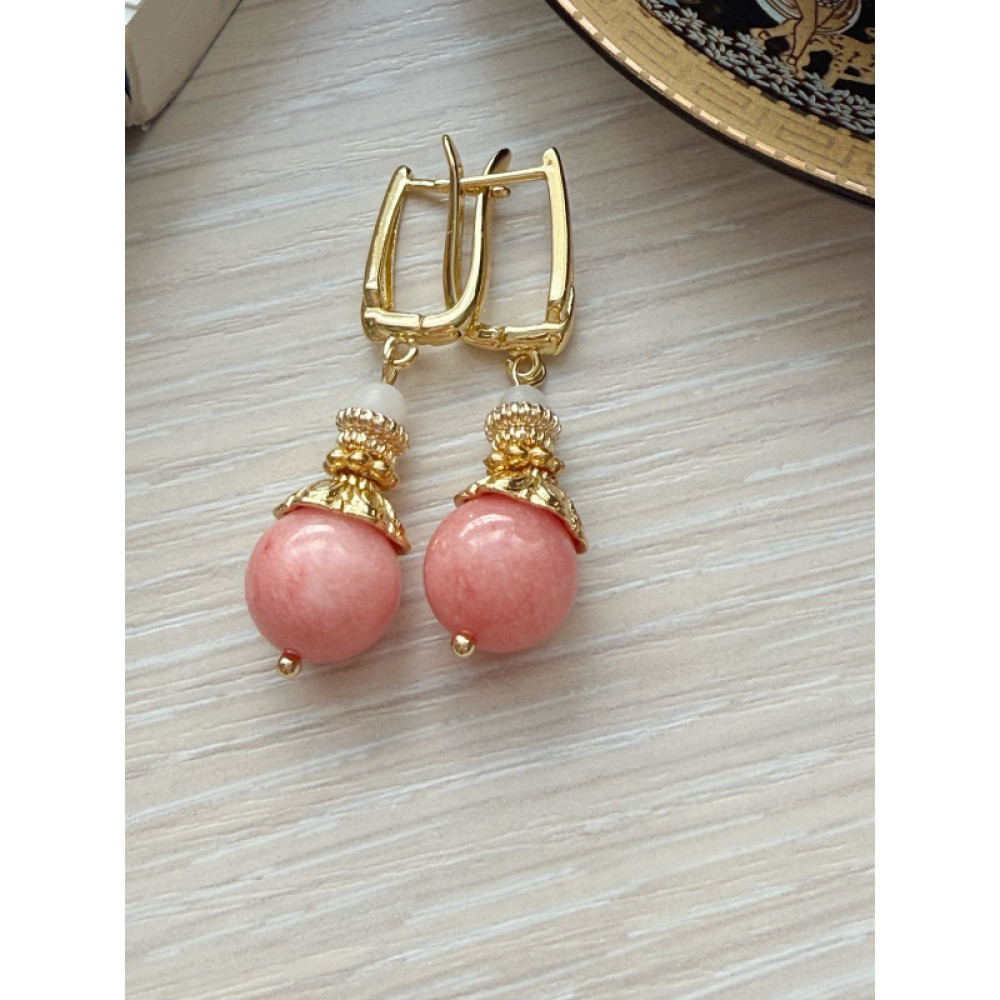 Сережки з нефриту
