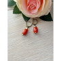 Сережки коралові