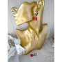 Сережки коралові
