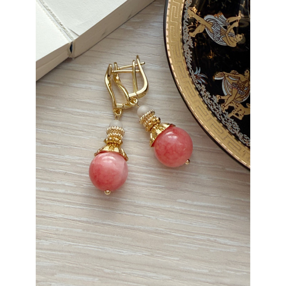 Сережки з нефриту