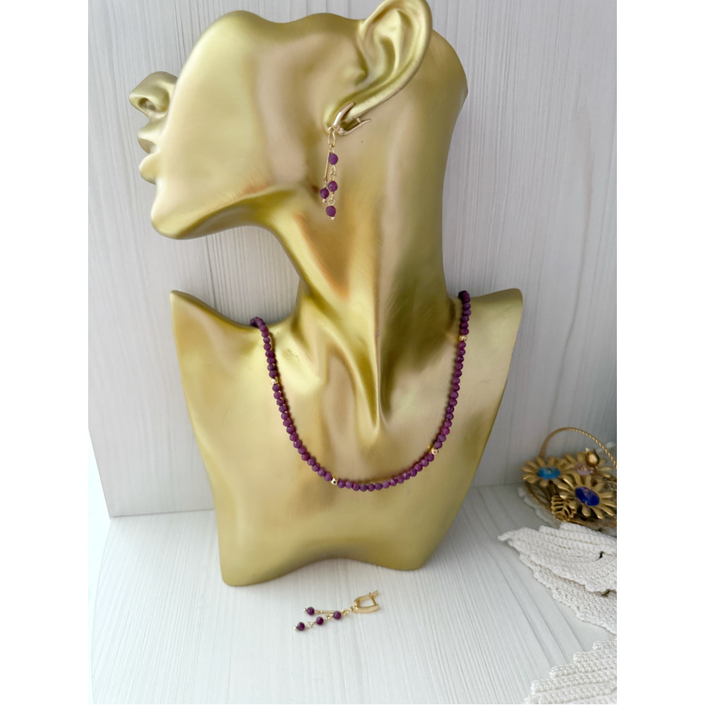 Сережки рубінові