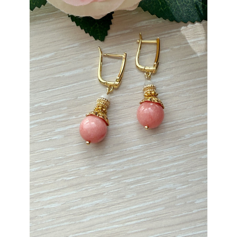 Сережки з нефриту