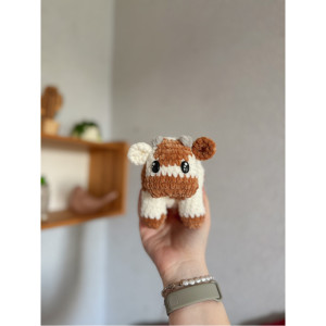 Плюшева іграшка Корівка коричнева